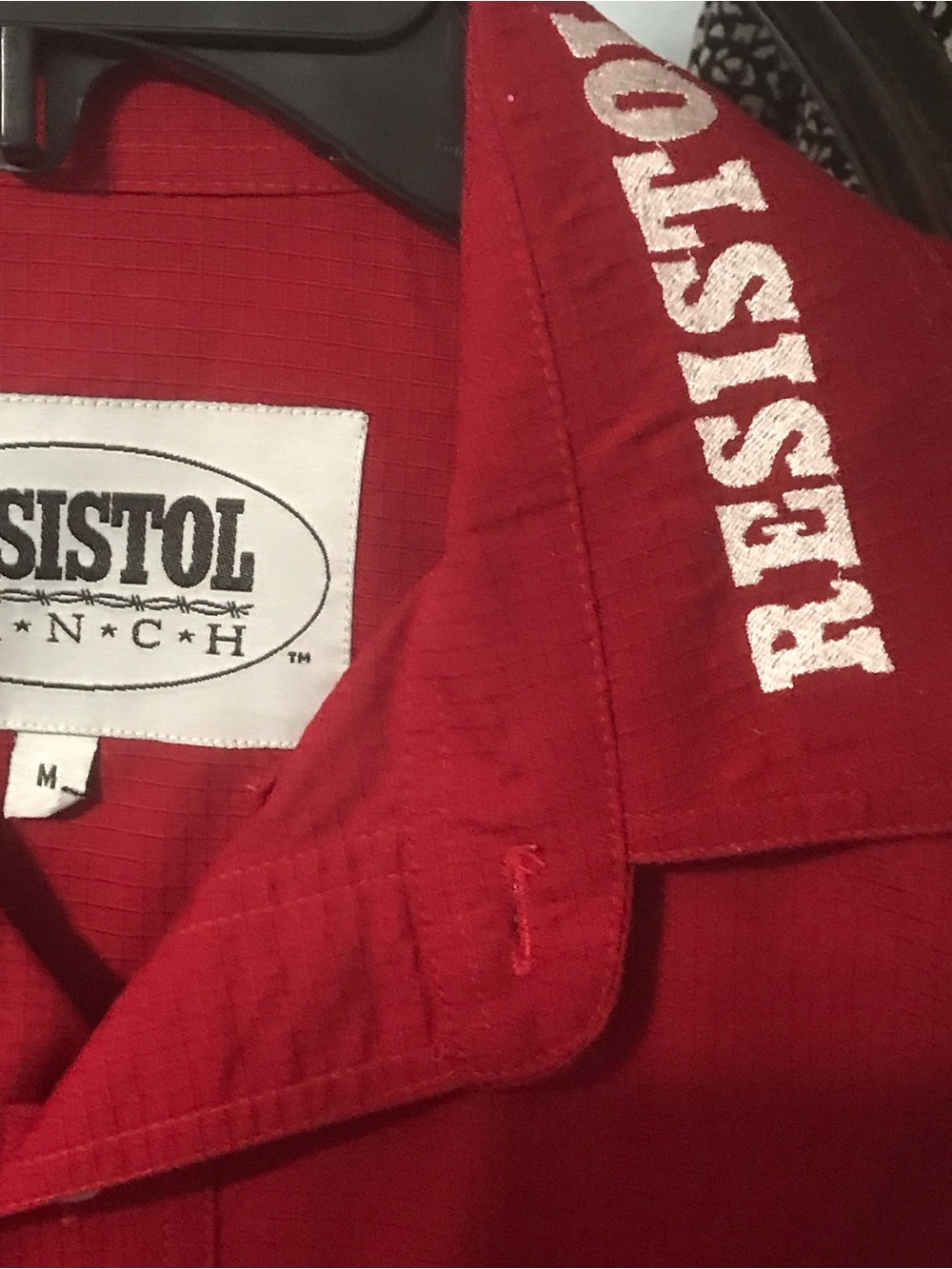 Resistol Men’s Casual Button-Down Shirt in Red - Picture 2 of 6
